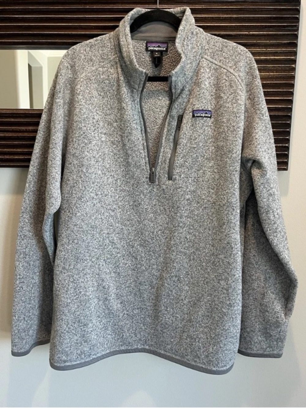 Patagonia Men's Better Sweater 1/4 Zip Fleece Pullover Grey XL